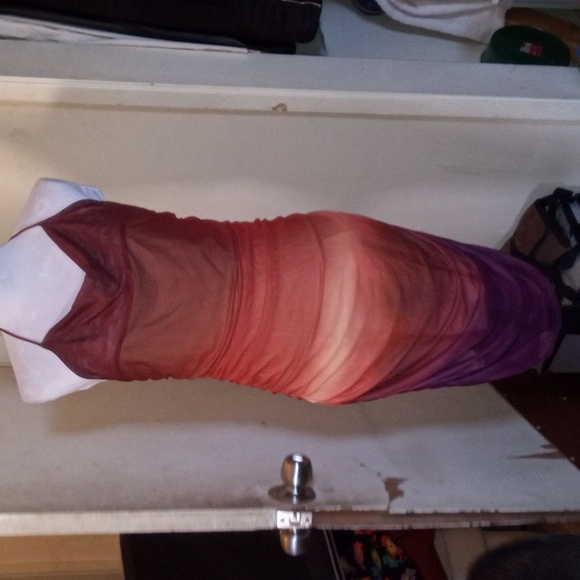 Ombre Ruched Dress - Picture 2 of 15